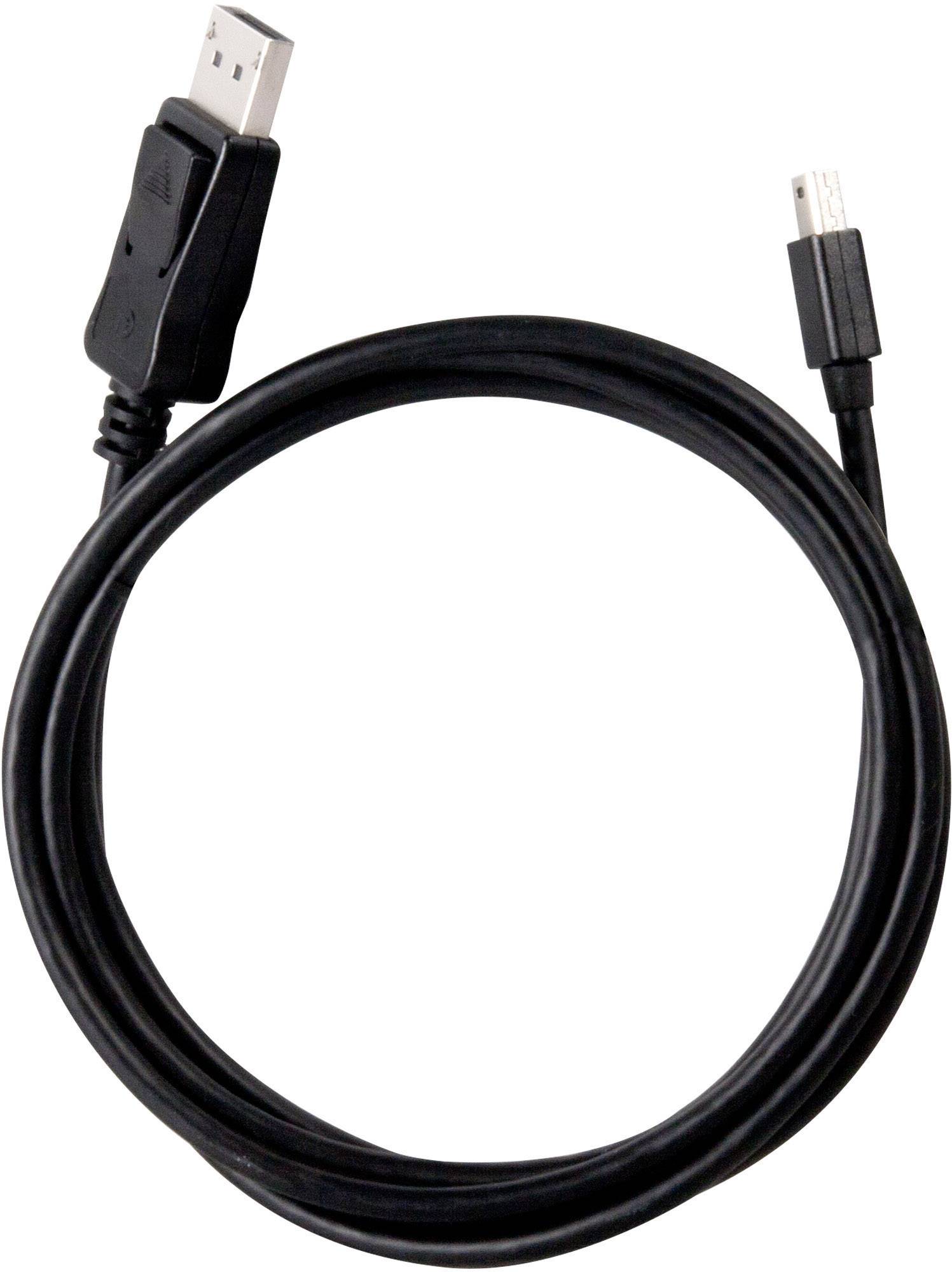 USB cable with standard USB connector on one side and mini USB connector on the other, used for connecting and charging.