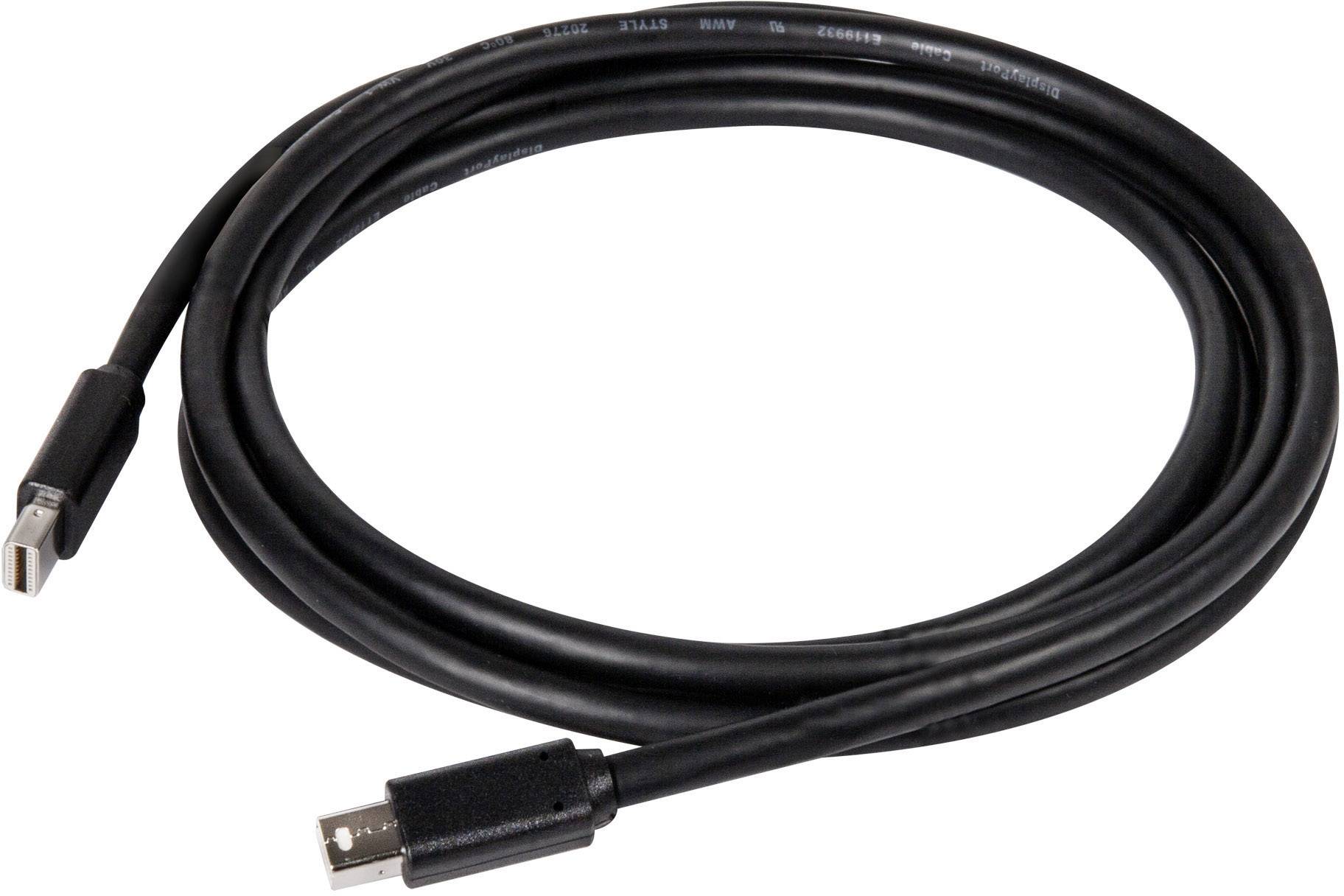club3D Mini DisplayPort Cable Mini DisplayPort plug, Mini DisplayPort plug 2.00 m Black CAC-1164 Ultra HD (8K) DisplayPort cable