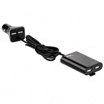 Akyga USB charger 45 W 4x USB-A Black Car
