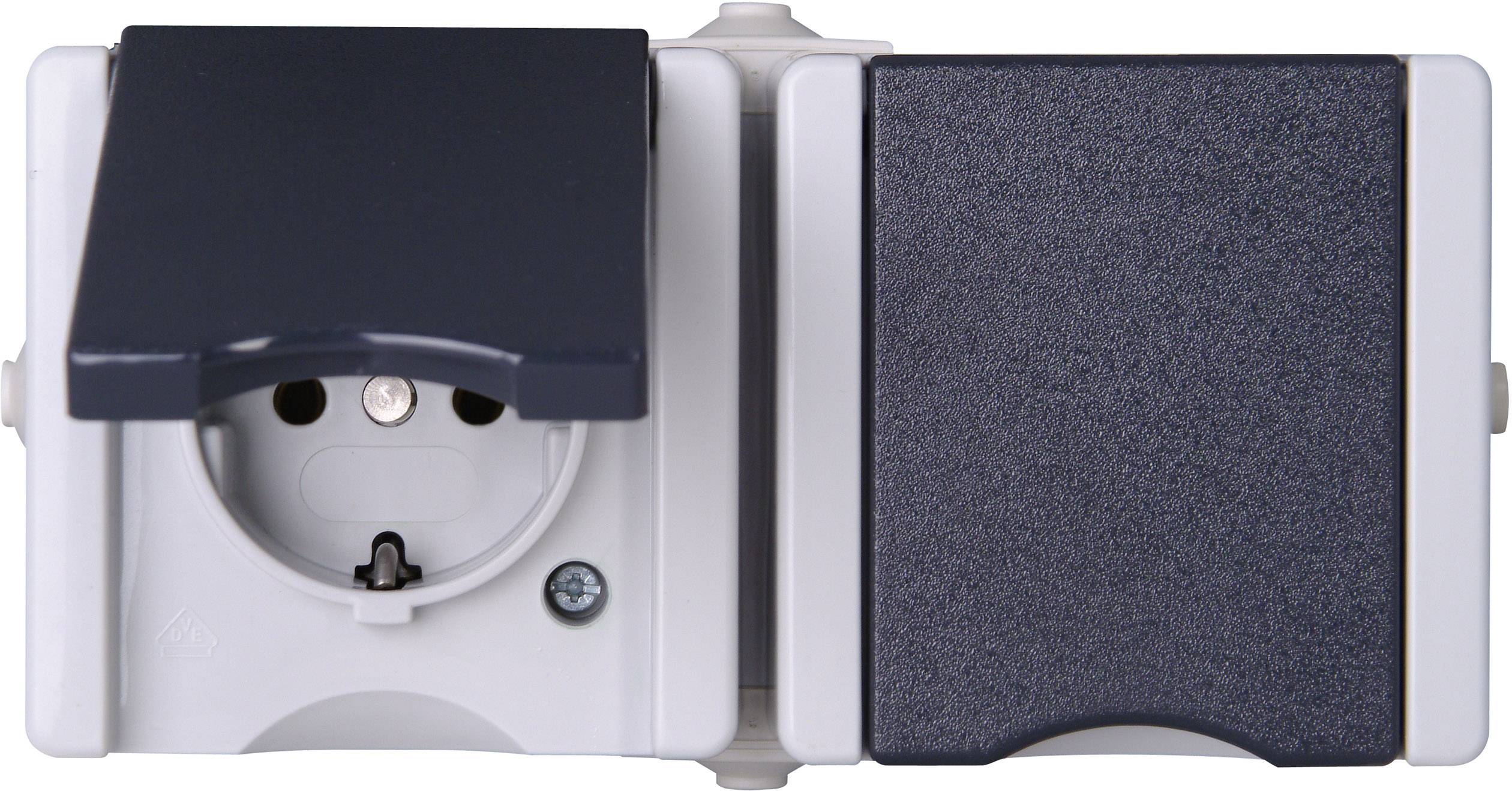 Kopp 950655000 2x Wet room switch product range Complete PG socket (+ lid) proAQA 1 pc(s)