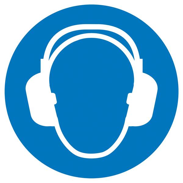 Mandatory sign Protective earwear must be worn Aluminium (Ø) 200 mm ISO 7010 1 pc(s)