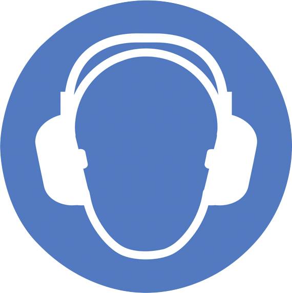 Mandatory sign Protective earwear must be worn Self-adhesive film (Ø) 200 mm ISO 7010 1 pc(s)