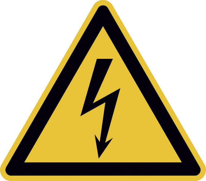 Caution sign High Voltage Self-adhesive film 25 mm ISO 7010 44 pc(s)