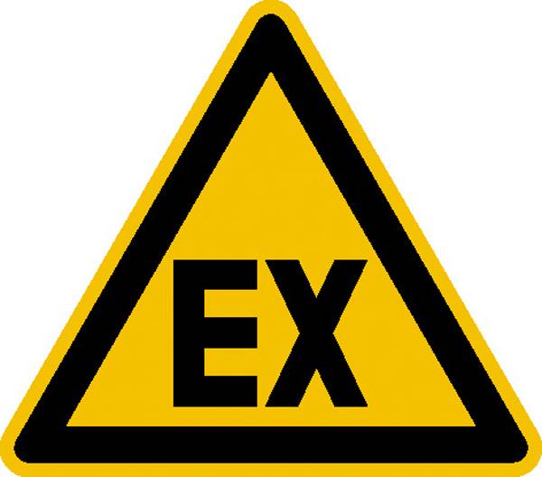 Caution sign EX Explosive atmosphere Self-adhesive film 200 mm 1 pc(s)