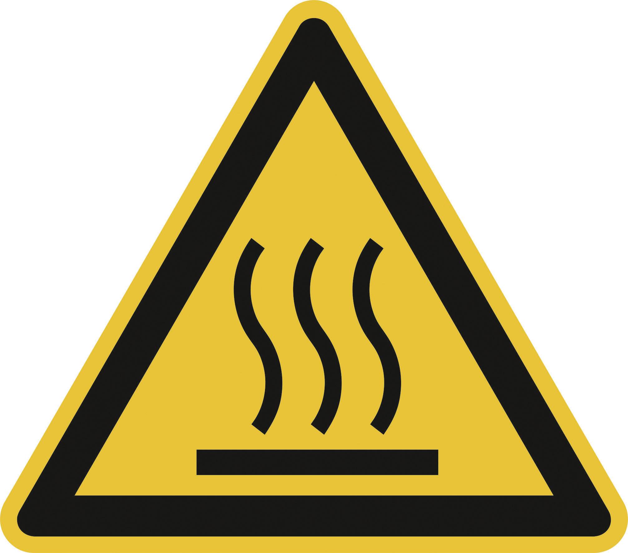 Caution sign Caution Hot Surface Aluminium 100 mm ISO 7010