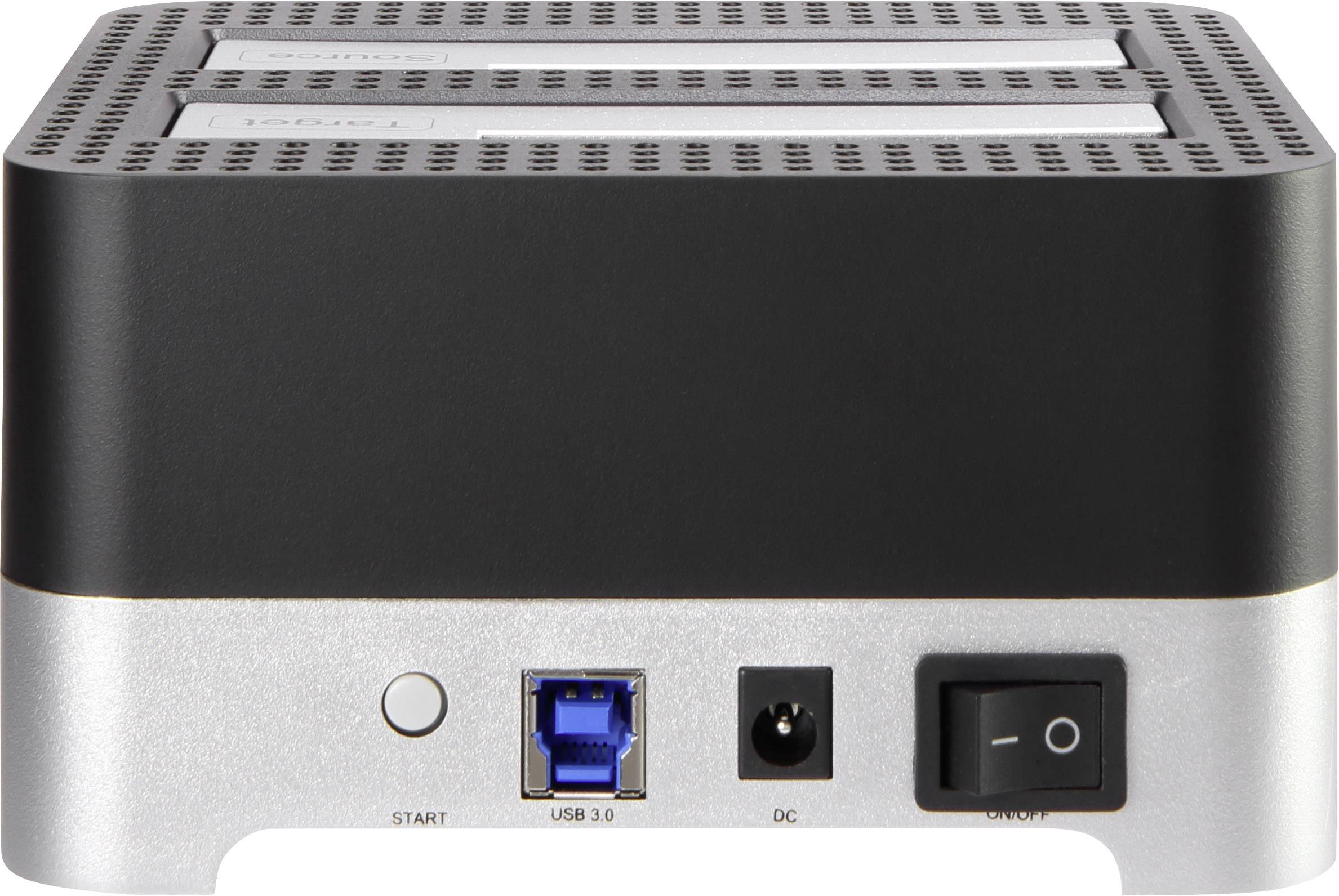 Basetech BT-DOCKING-02 SATA USB 3.2 1st Gen (USB 3.0) 2 ports HDD docking station Clone function