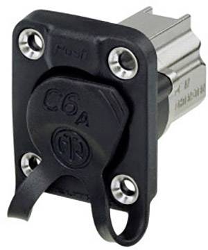 Neutrik Continuity mounted socket NE8FDX-P6-W Socket, built-in No. of pins (RJ) 8P8C Black 1 pc(s)