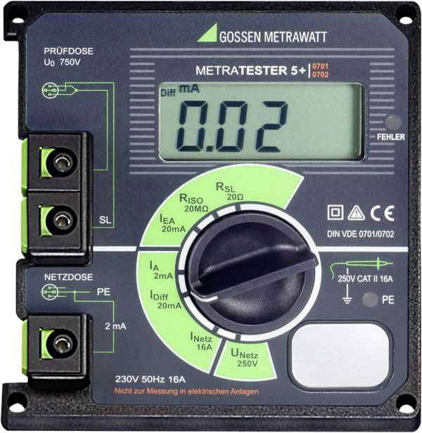 Gossen Metrawatt METRATESTER 5-F-E Equipment tester VDE standard 0701-0702