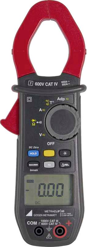 Gossen Metrawatt METRACLIP 85 Clamp meter, Handheld multimeter Digital CAT III 1000 V, CAT IV 600 V Display (counts): 6000