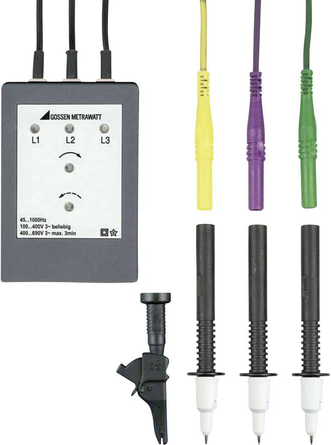 Gossen Metrawatt PhaseCop 2 Rotating EMF indicator CAT III 600 V LED