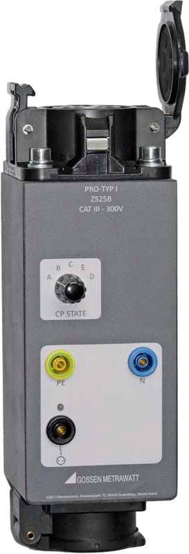 An electrical testing device by Gossen Metrawatt, model PRO-TYP 1, ZS-255B, suitable for applications up to CAT III 300V.