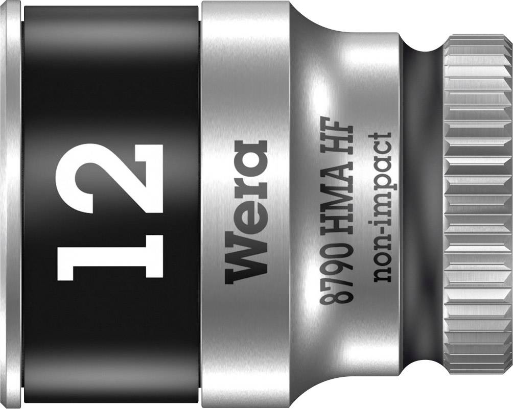 12 mm socket, Wera brand, 8790 HMA HF, for non-impact use.