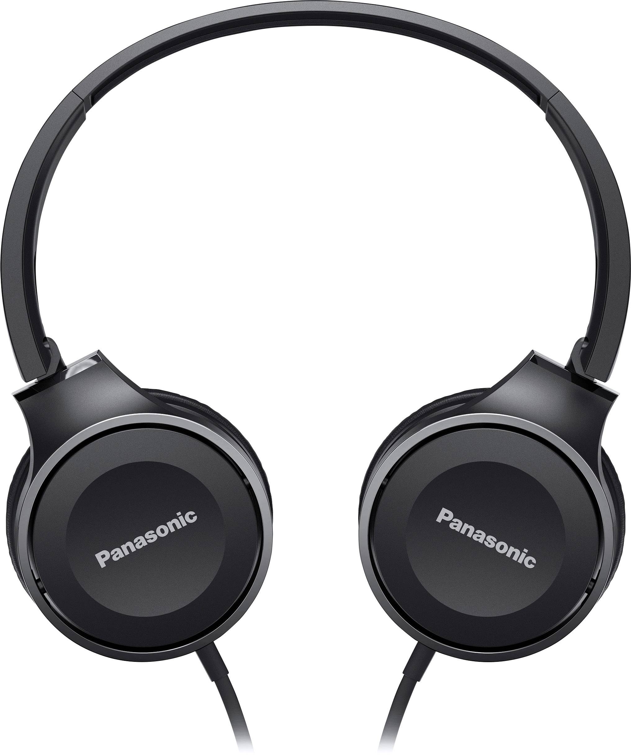 Panasonic RP-HF100ME On-ear headphones Corded (1075100) Black Foldable, Headset
