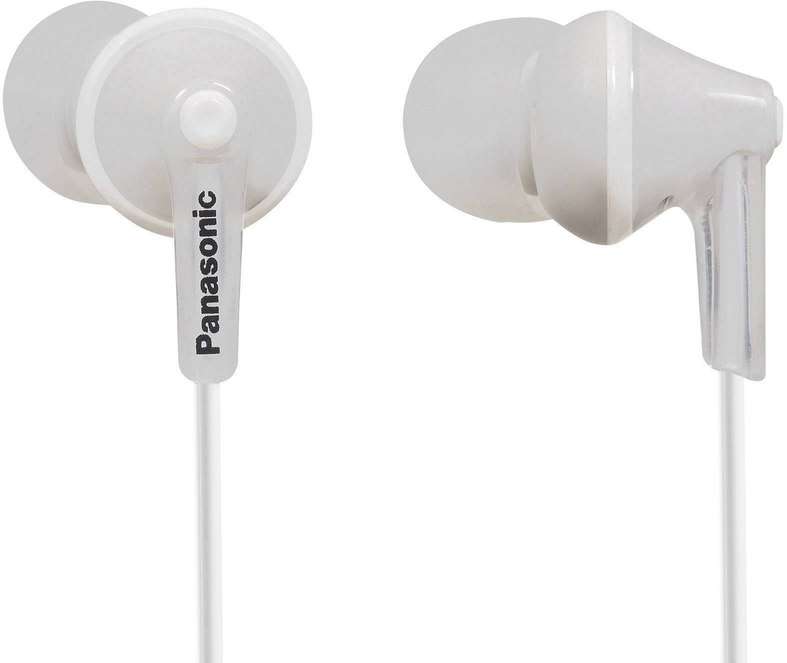 White in-ear headphones with the brand name 'Panasonic' on the side.