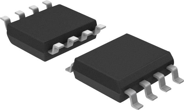 Two black integrated circuits, each with eight silver terminals extending from both sides.