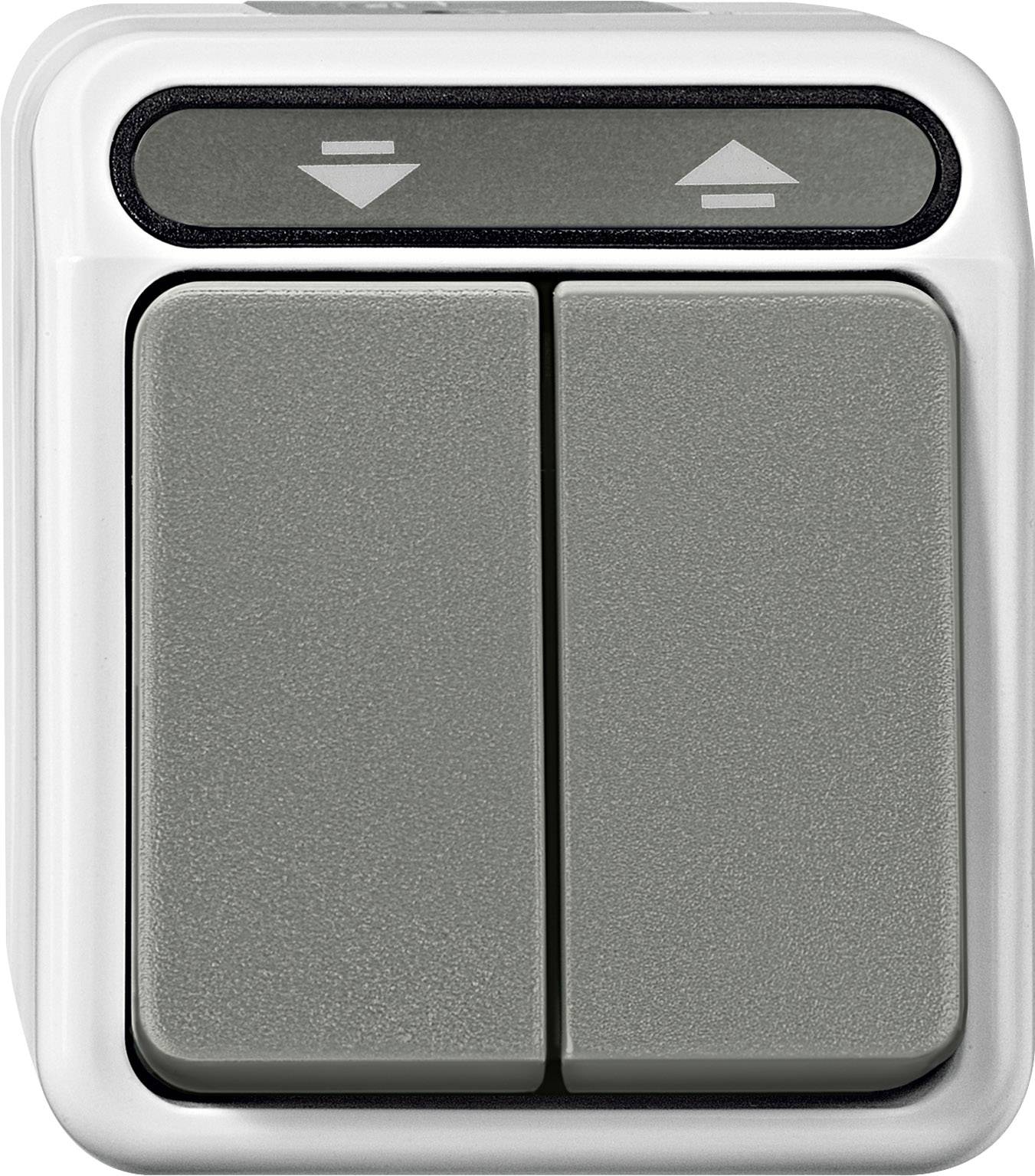 Merten 1-piece Wet room switch product range Complete Shutter button AQUASTAR Light grey 4075013 1 pc(s)