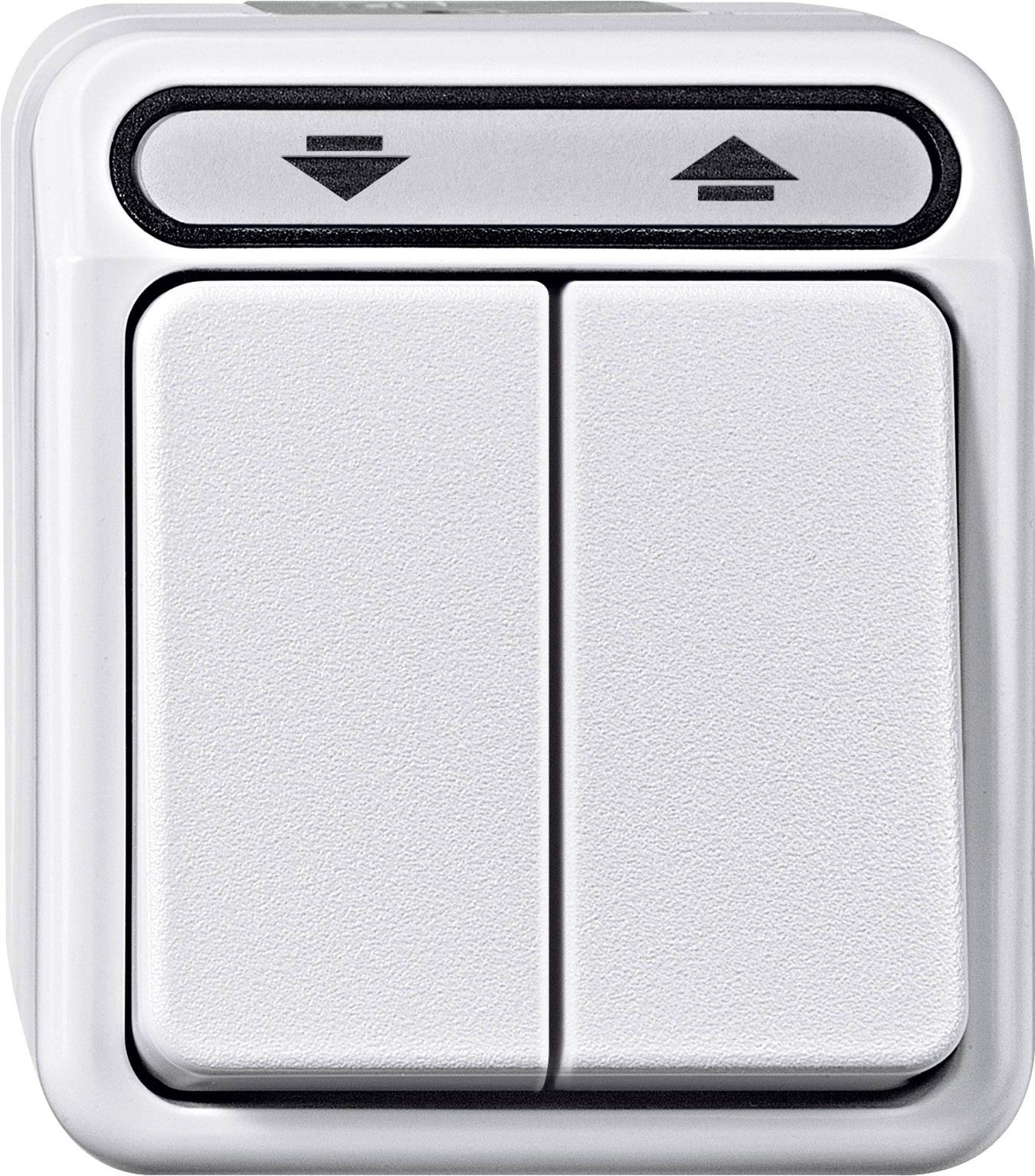 Merten 1-piece Wet room switch product range Complete Shutter switch AQUASTAR Polar white 4075006