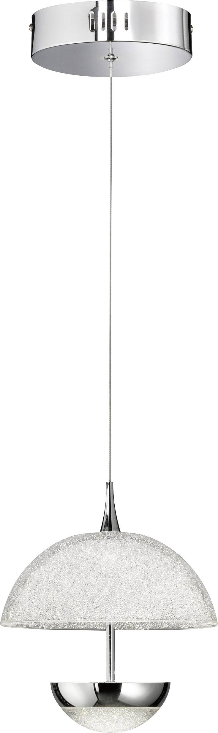 WOFI Amalia 6087.01.01.7000 LED pendant light 13 W Warm white Chrome