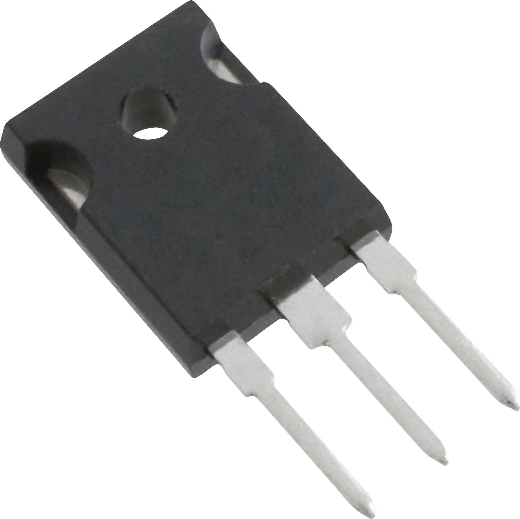 A three-pole power component in black, commonly used in electronic circuits for voltage regulation or current amplification.