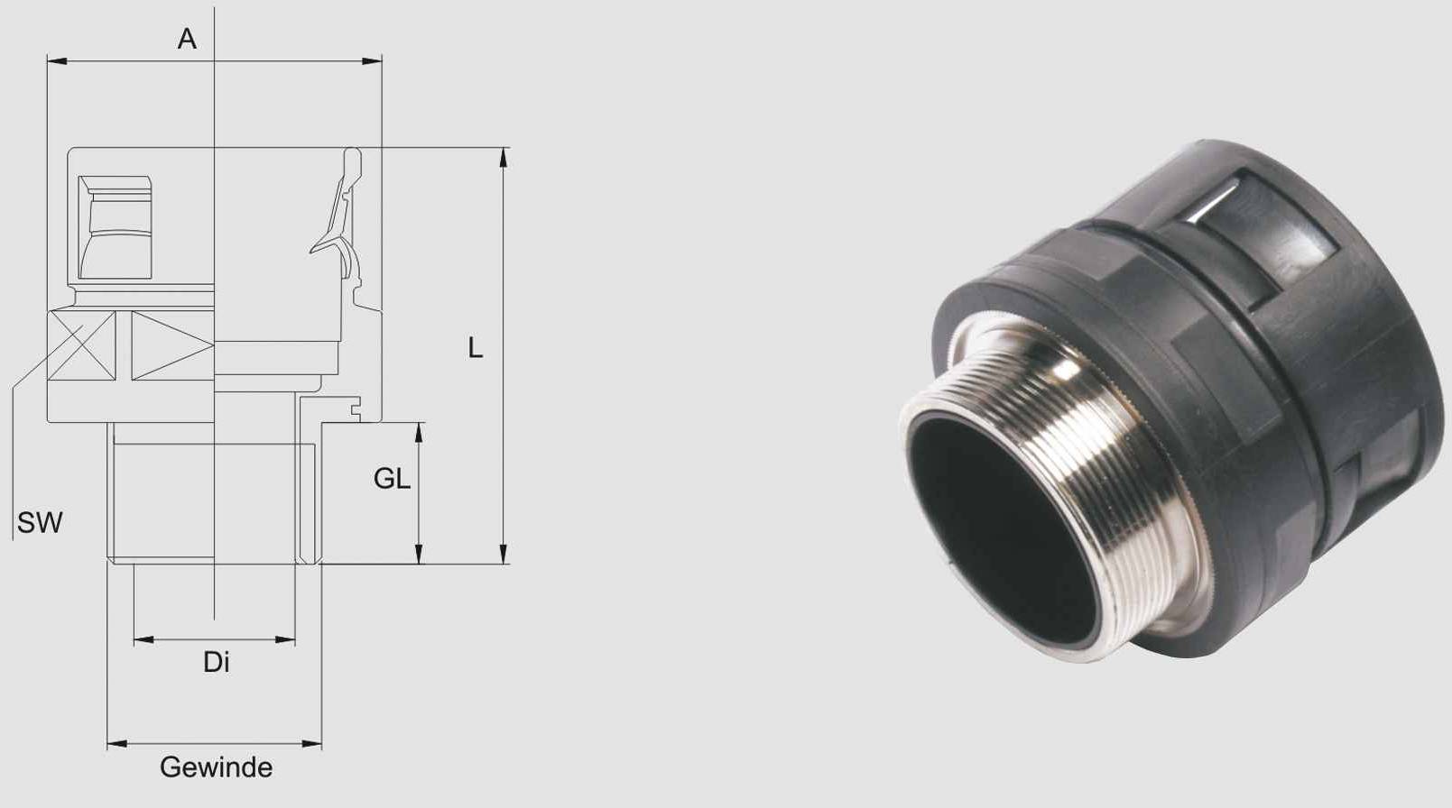 Helukabel 920229 HSSV MG GR M12 NW10 Hose tail Grey M12 Straight 1 pc(s)
