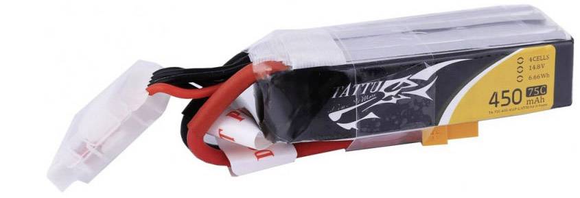 Tattu Scale model battery pack (LiPo) 14.8 V 450 mAh No. of cells: 4 75 C Softcase XT30
