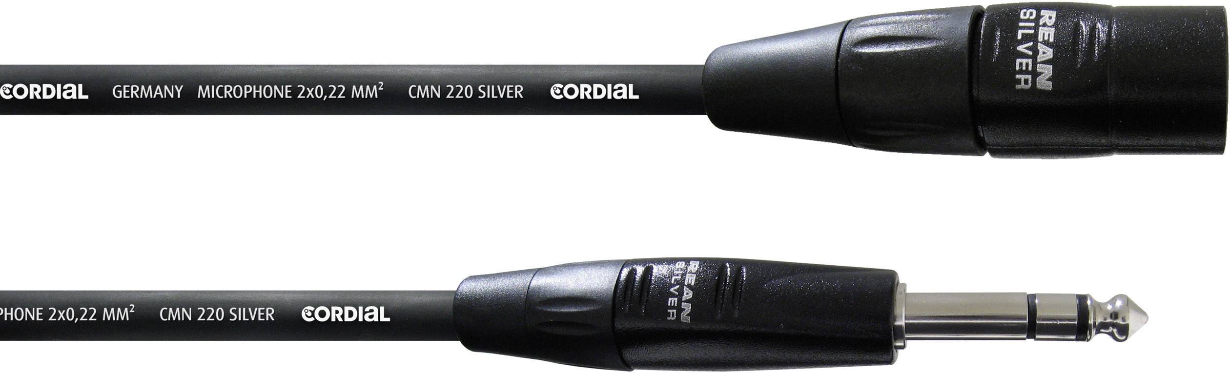 Cordial CIM 1,5 MV XLR Cable [1x XLR plug - 1x Jack plug 6.35 mm] 1.50 m Black