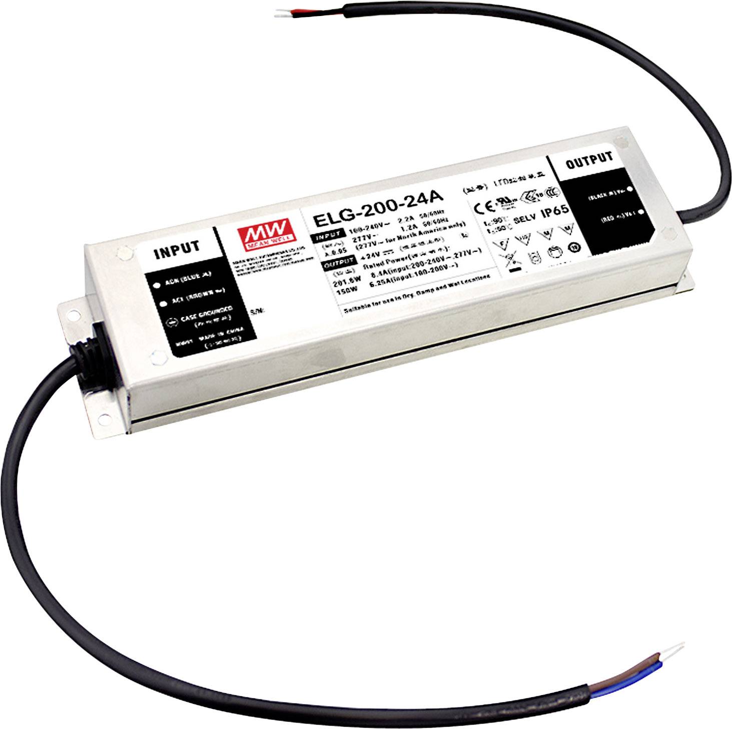 MW Mean Well ELG-200-24A-3Y LED transformer, LED driver Constant voltage, Constant current 201.6 W 4.2 - 8.4 A 21.6 - 26.4 V DC