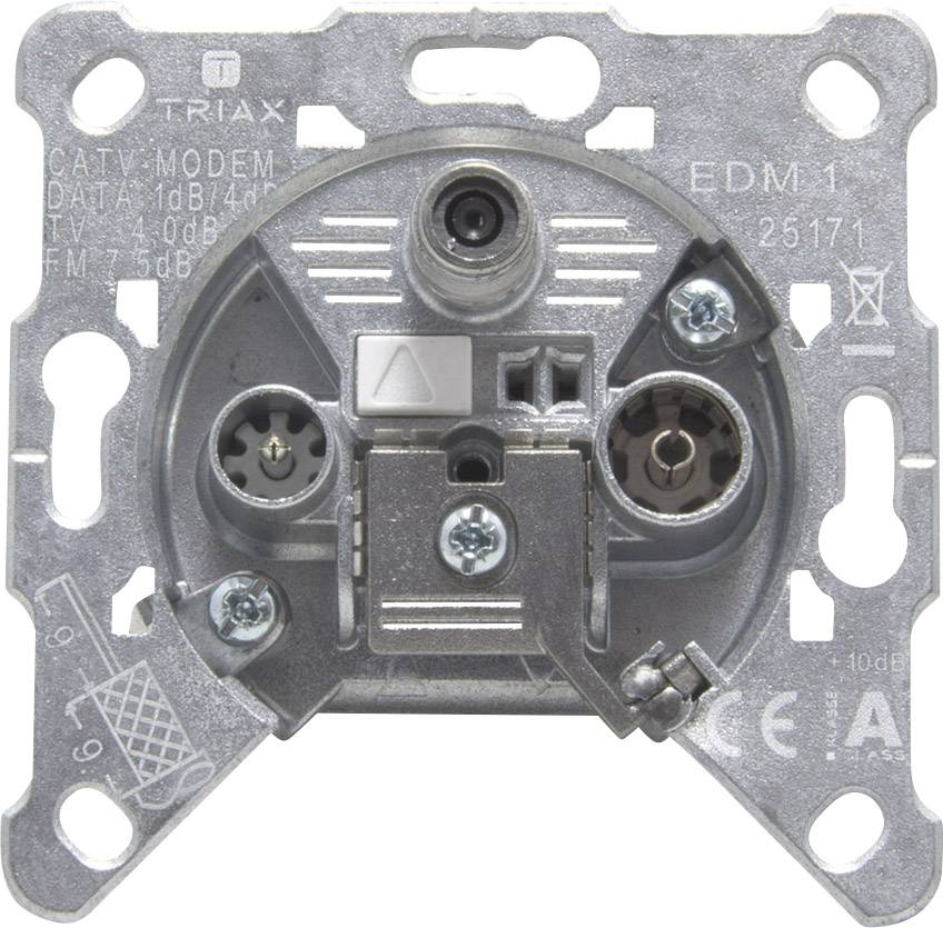 Triax EDM 1 Antenna socket Data, FM, TV Flush mount Terminated