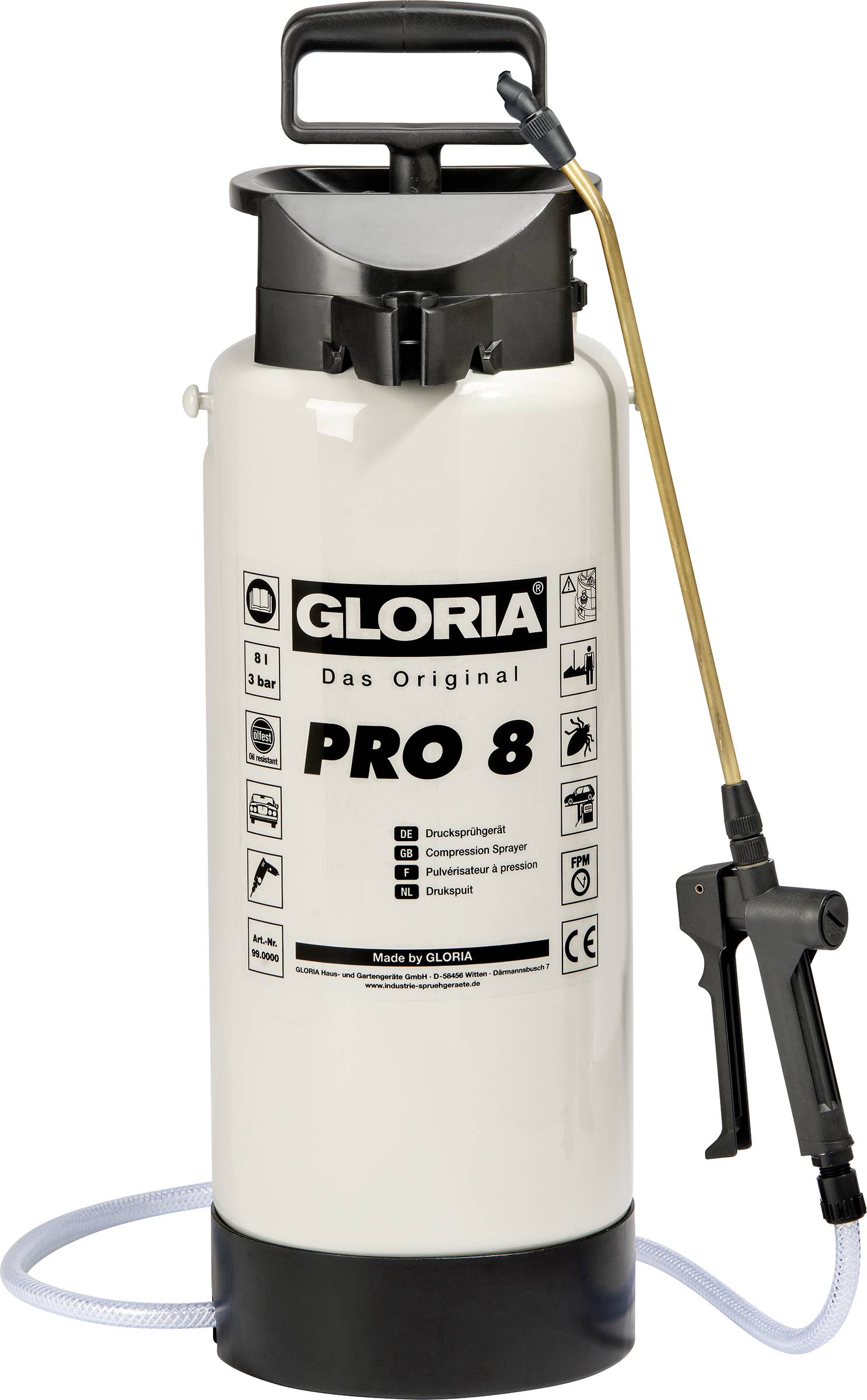 Gloria Haus und Garten 001206.0000 Pro 8 Pump pressure sprayer 8 l