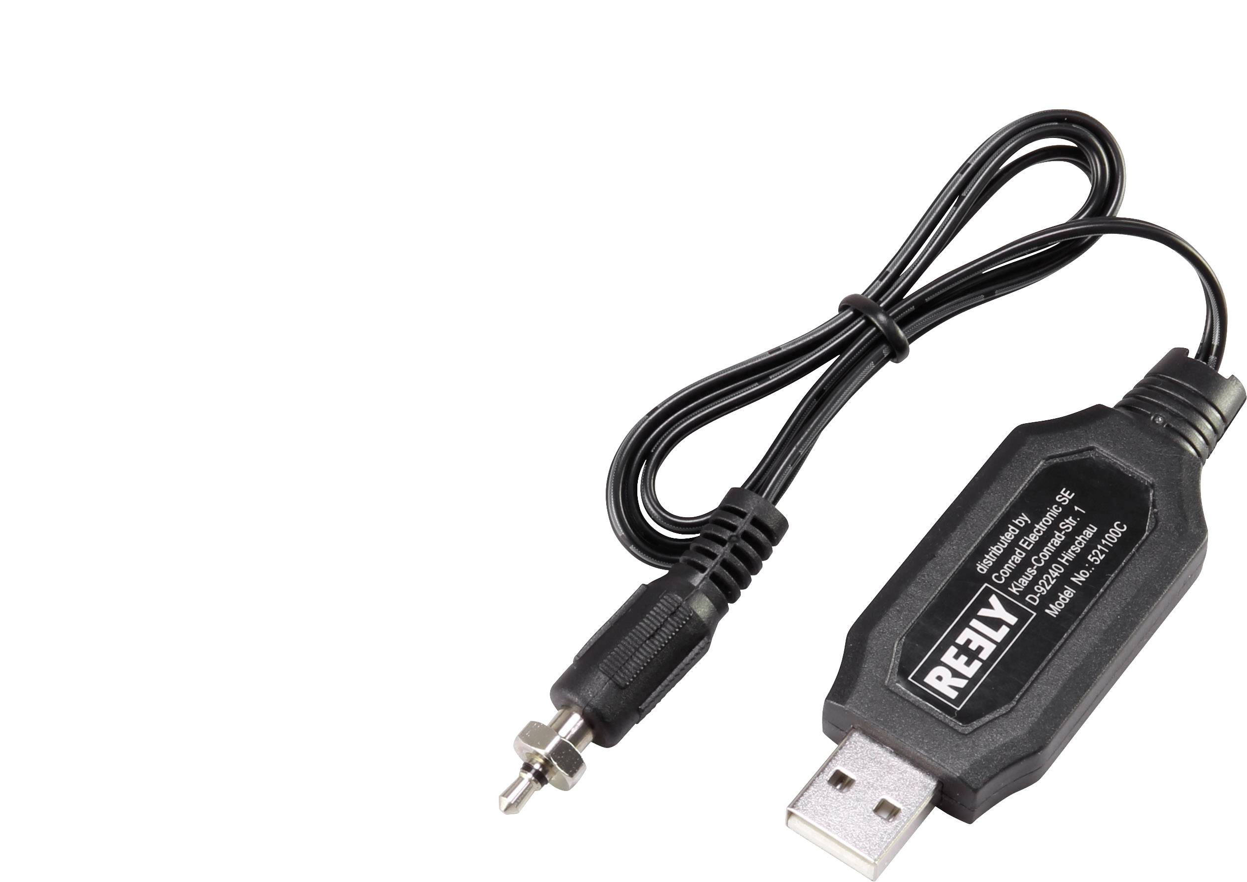 Black USB cable with RCA plug on one end and USB plug on the other, on white background.