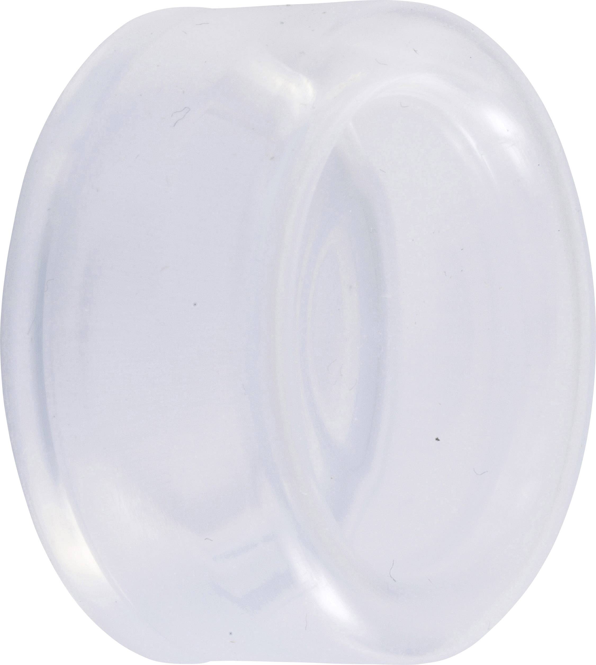 A transparent, round plastic lid with a smooth surface, suitable for sealing containers.