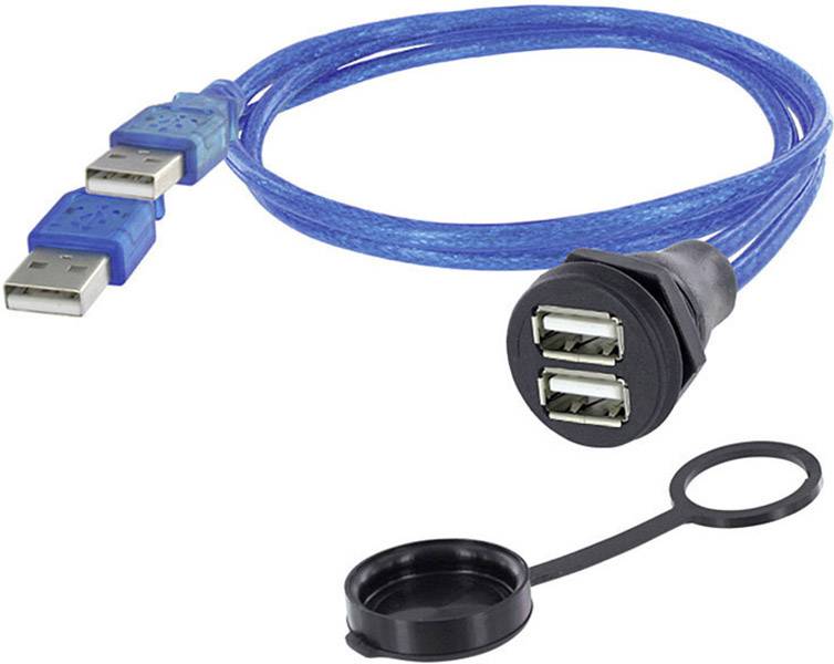 2x USB 2.0 type A RJ45 socket, mount 1310-1028-05 M22 1310-1028-05 encitech Content: 1 pc(s)