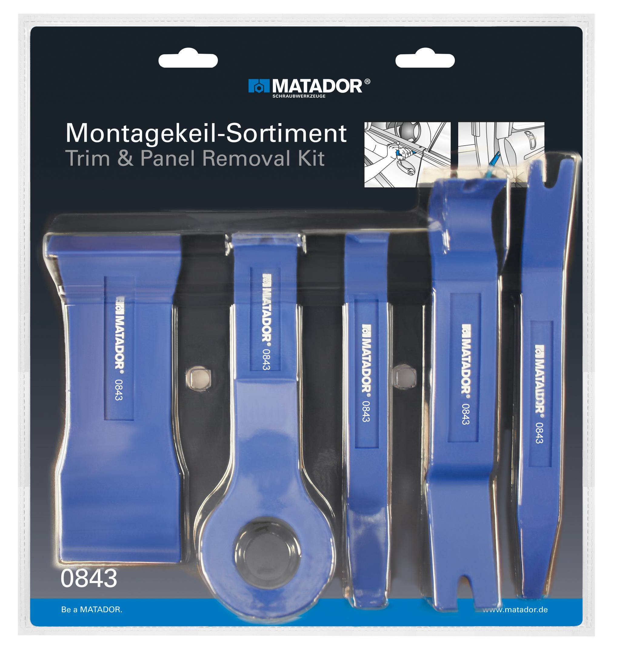 Matador Schraubwerkzeuge 08439050 Mounting wedges, set