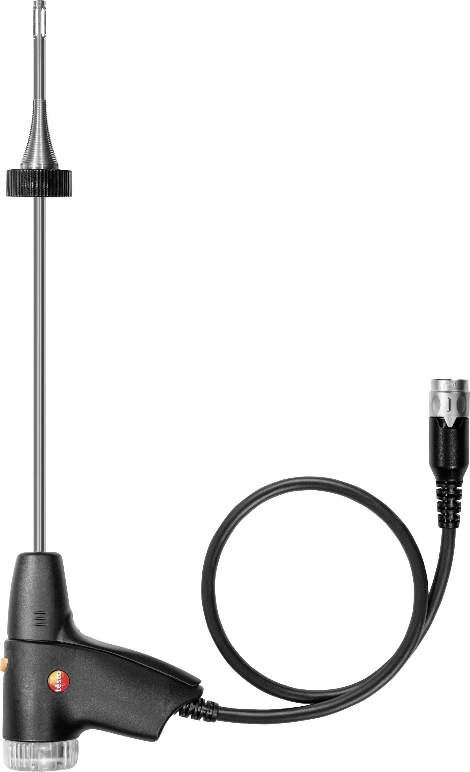 Electric measuring device with long probe and cable, suitable for precise temperature measurements in various applications.