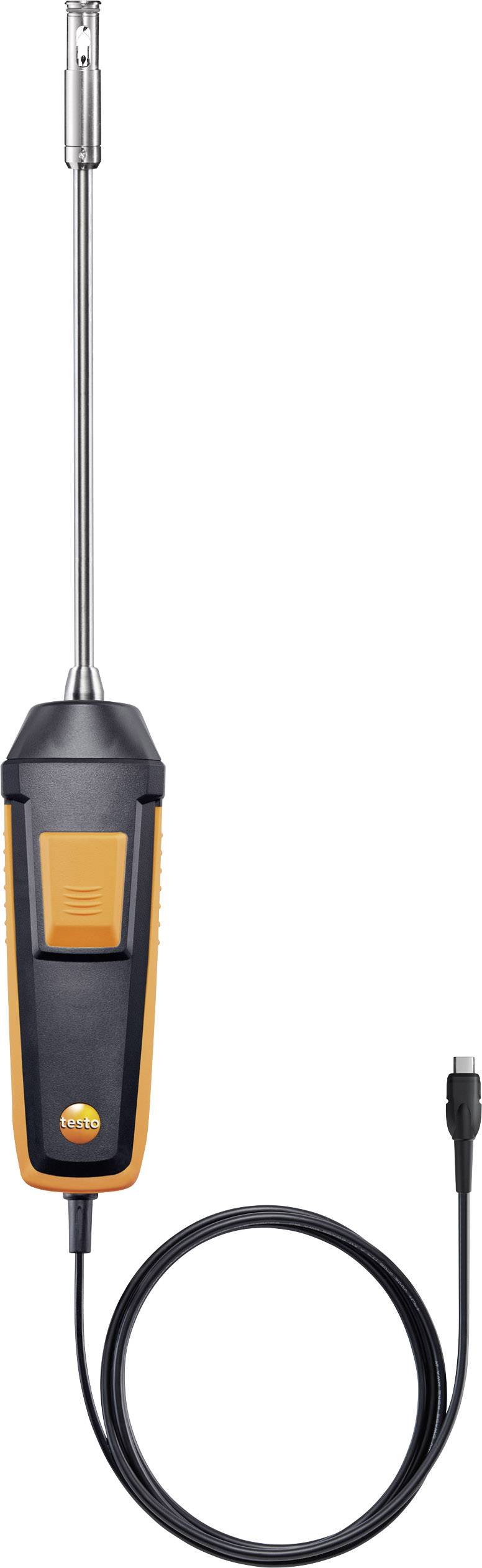 Temperature sensor with long probe and cable, suitable for precise measurements in various environments.