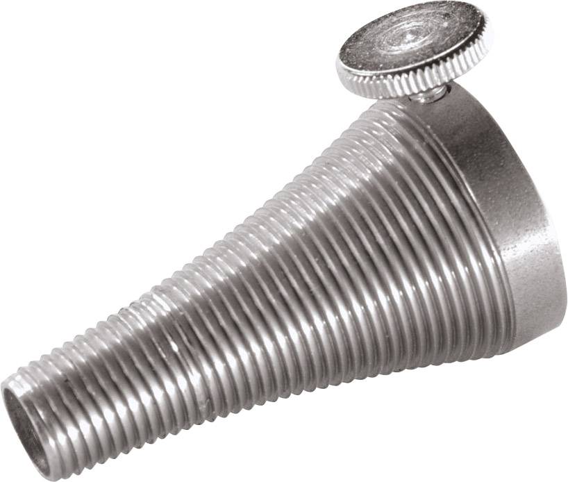 A robust, ribbed metal cone with a knurled adjustment screw at the top, likely for precise calibration.