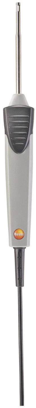 An electronic sensor with a grey housing, suitable for temperature measurements, connected with a cable at its lower end.