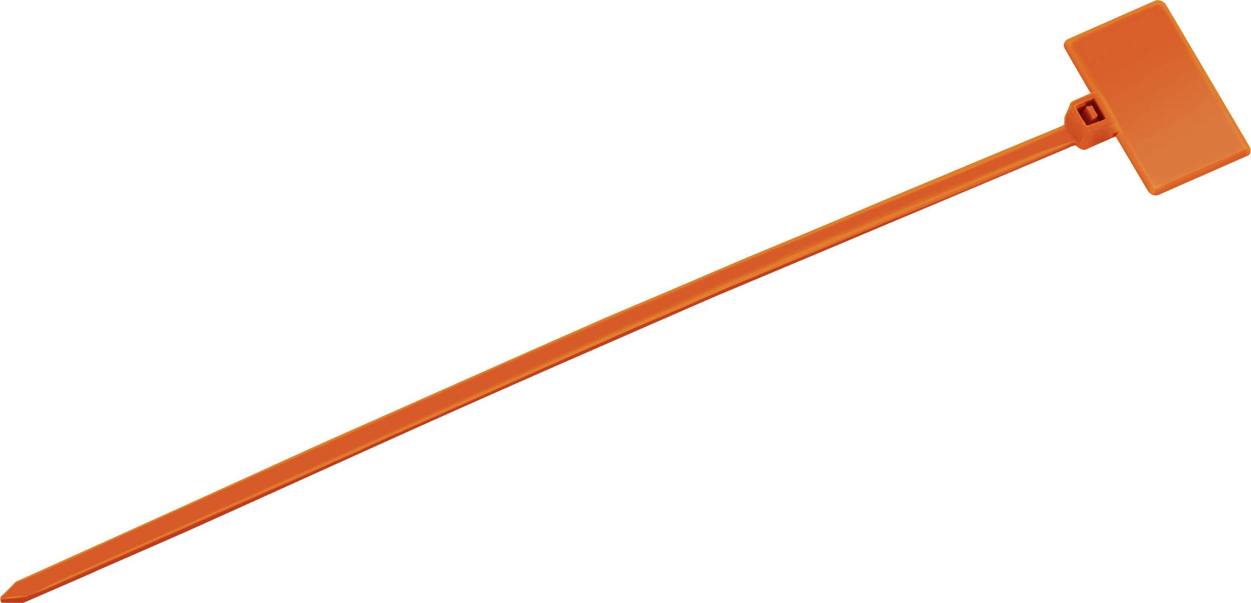 TRU COMPONENTS TC-6646432 Lead marker Writing area: 20 x 13 mm Orange