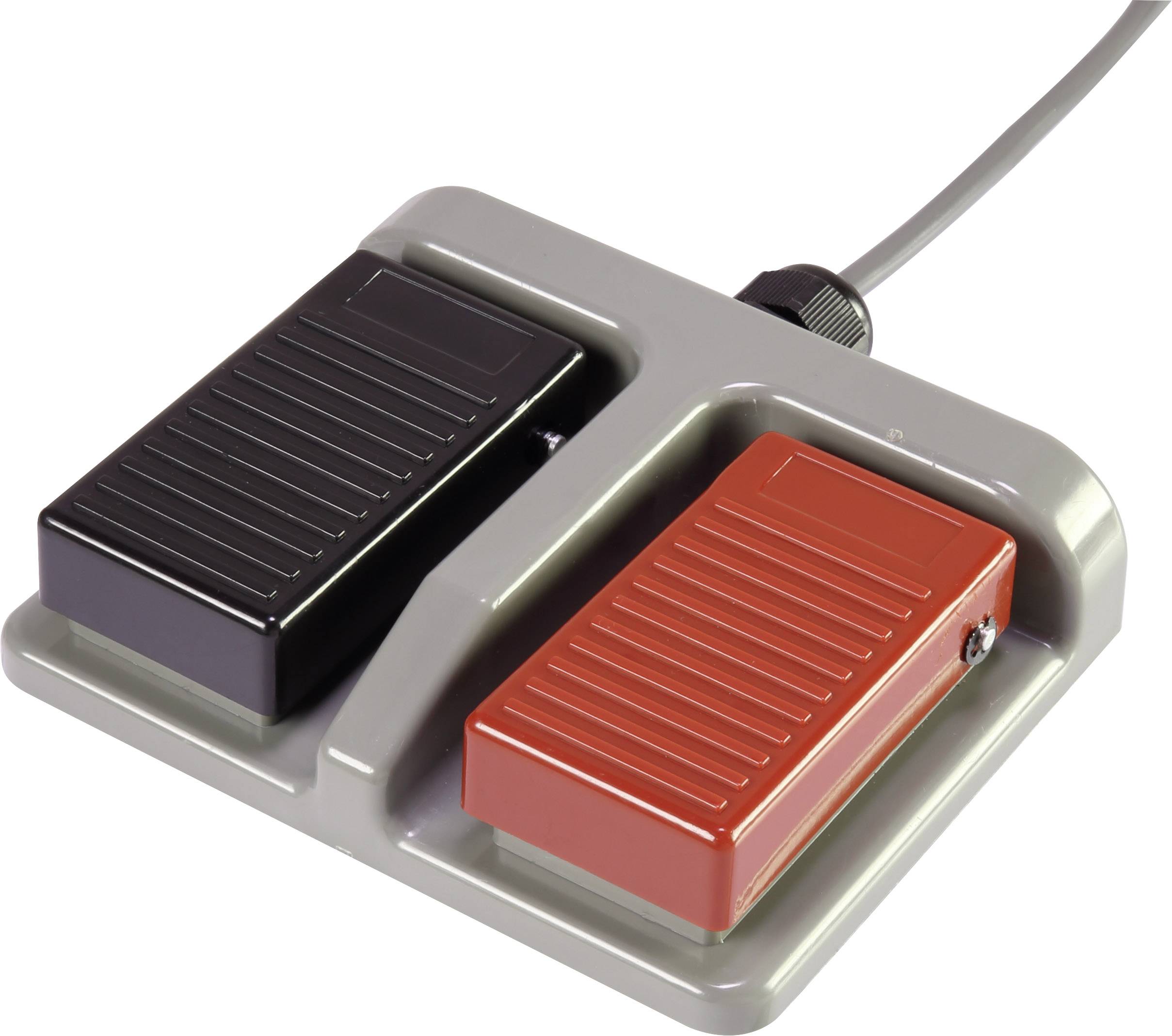 TRU COMPONENTS Foot switch 250 V AC 16 A 2-pedal 2 breakers, 2 makers 1 pc(s)