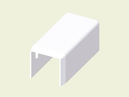 White rectangular plastic cover with one open end, against a light background.