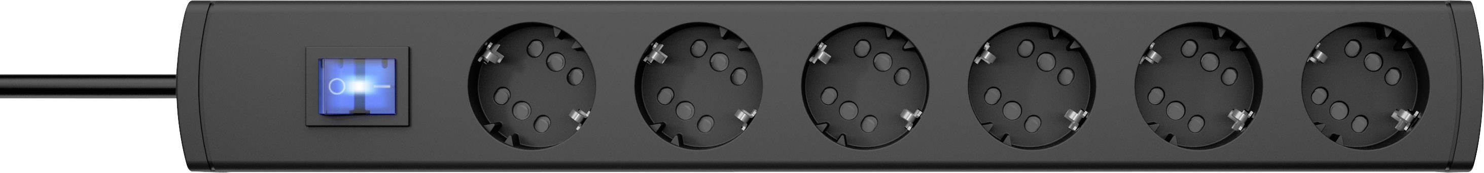 Kopp 234205019 Power strip (+ switch) 6x Anthracite PG connector 1 pc(s)