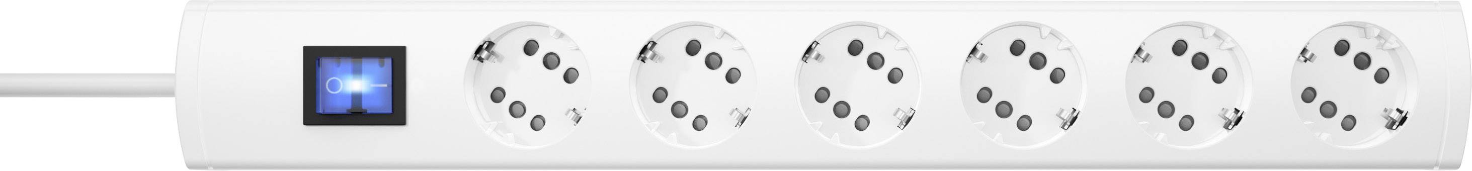 Kopp 234302019 Power strip (+ switch) 6x White PG connector 1 pc(s)
