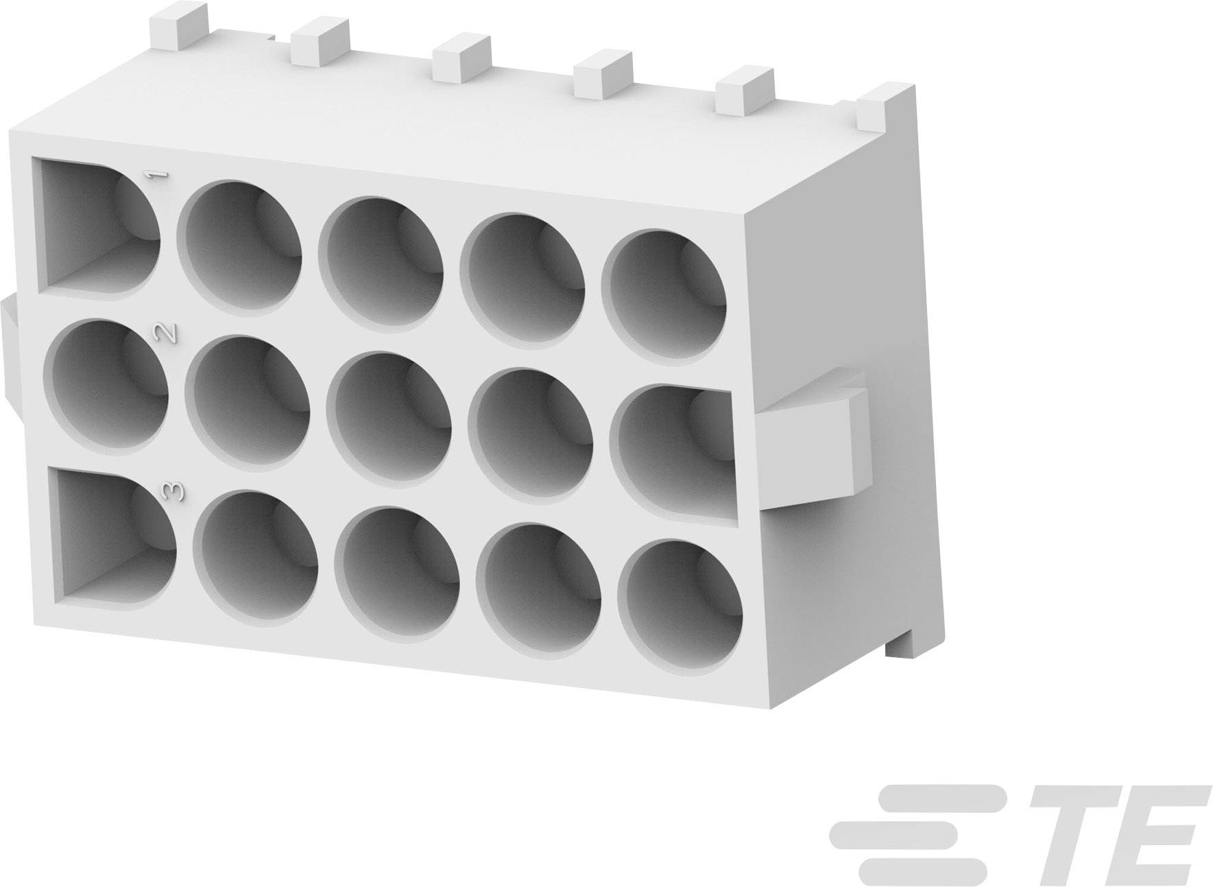 TE Connectivity Socket housing PCB MATE-N-LOK Total number of pins 15 Contact spacing: 6.35 mm 643430-1