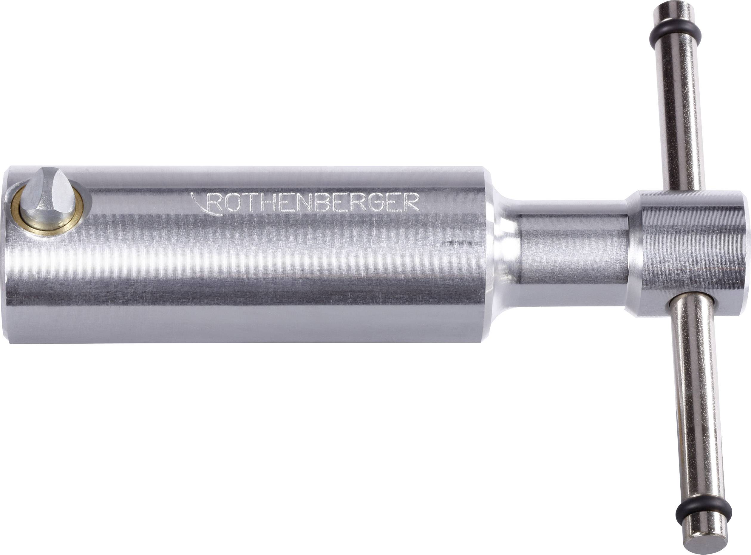 Silver tool by Rothenberger with cylindrical shape and T-handle, likely suitable for drilling or pipework.