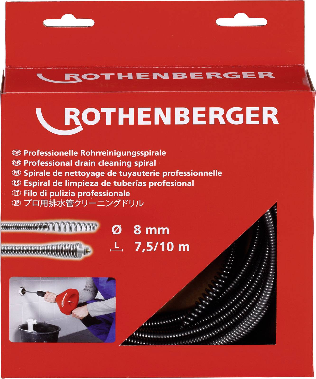 Rothenberger 72412 Pipe cleaner flexible rod 7.5 m Product size (Ø) 8 mm