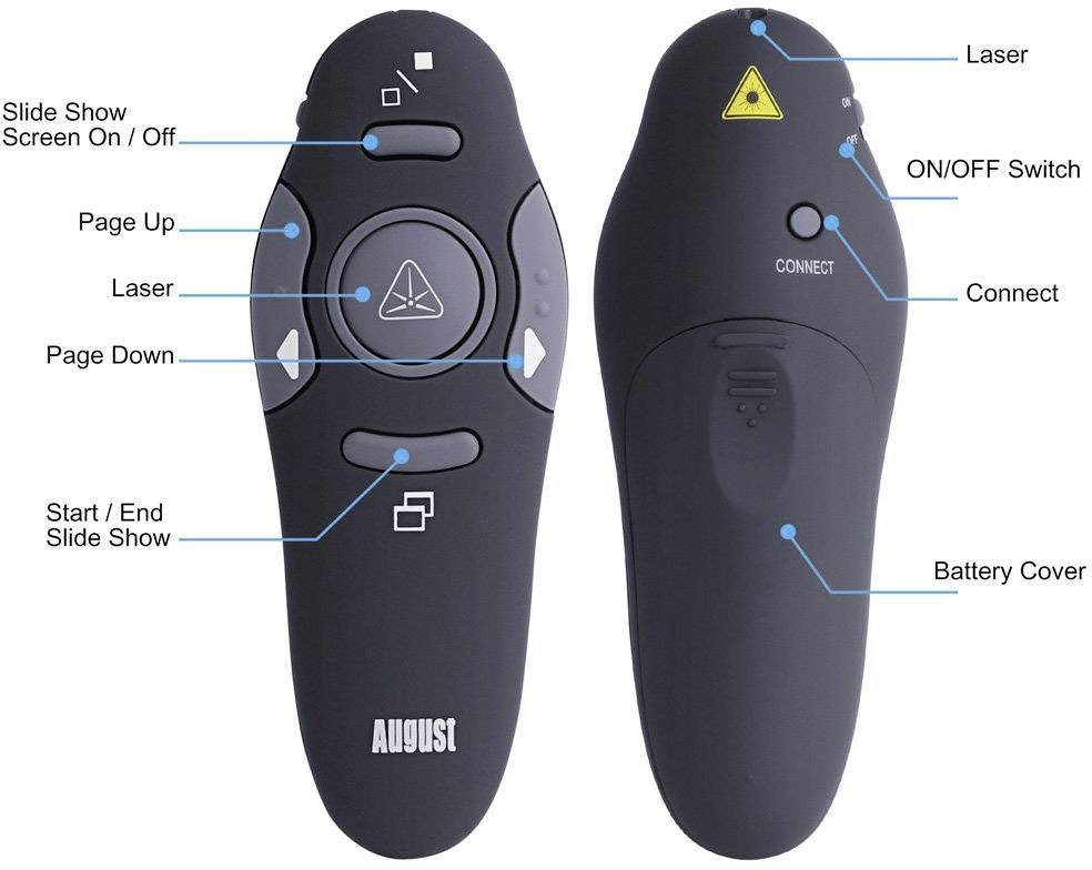 August LP205R Presenter incl. laser pointer