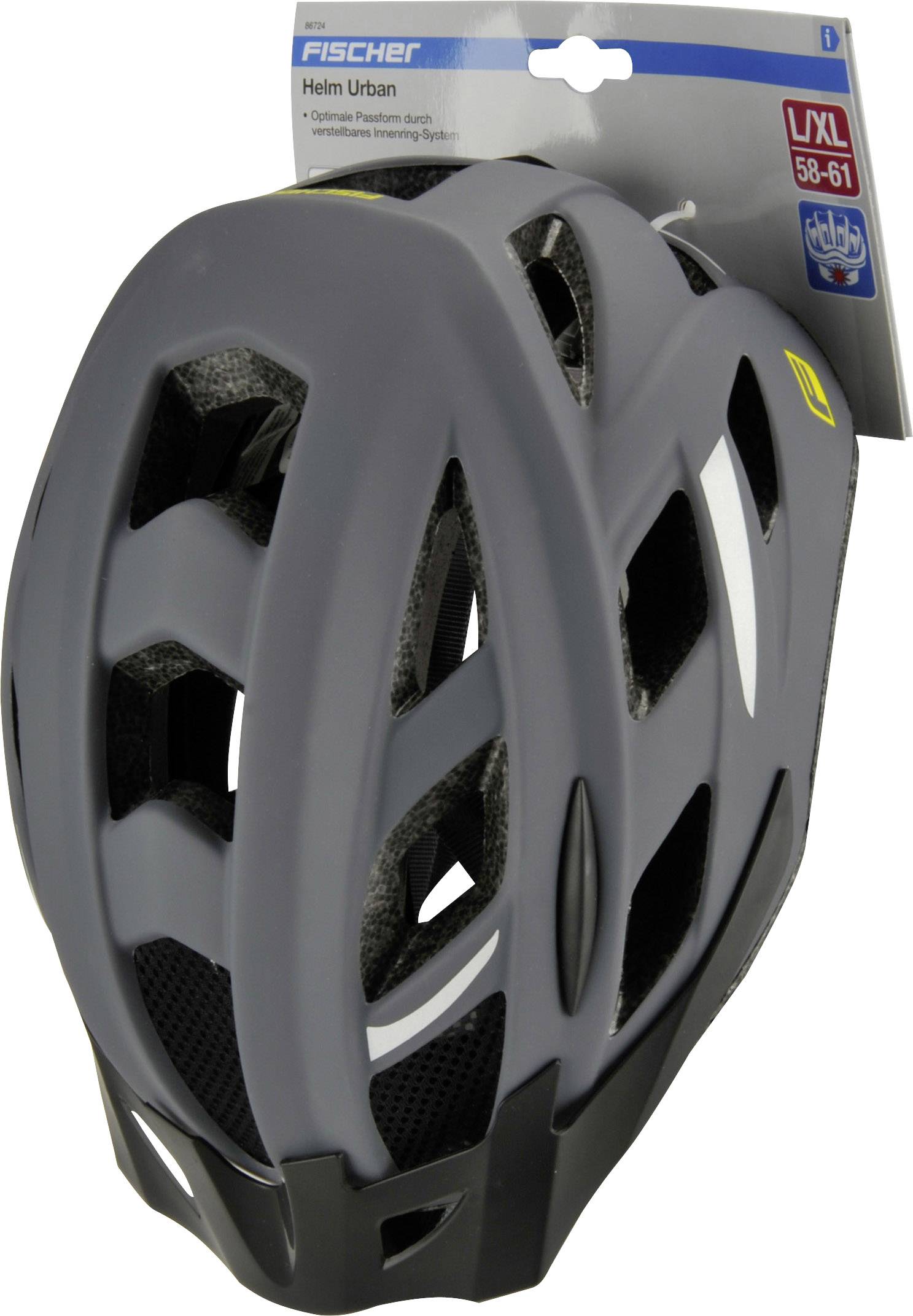 FISCHER FAHRRAD Urban Levin S/M MTB helmet Grey, Black Clothes size=M