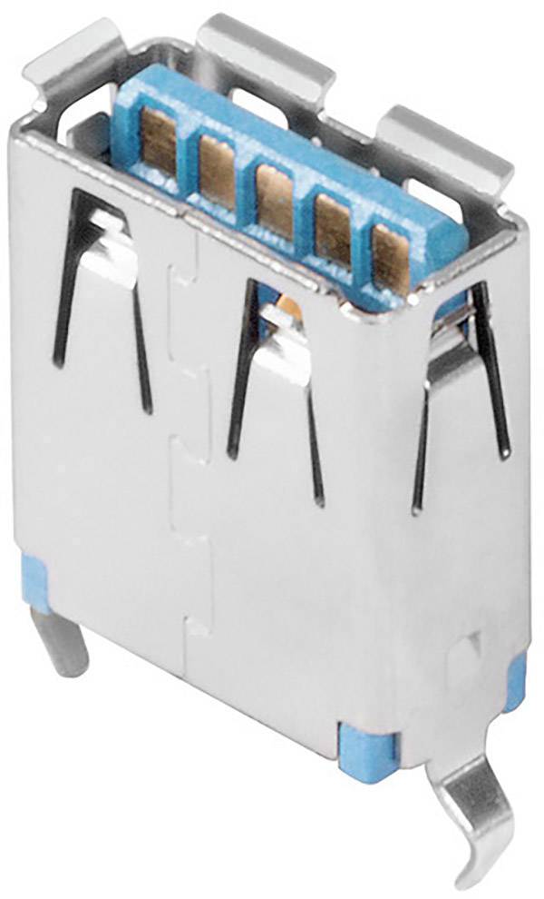 USB connector 3.0 Socket, vertical vertical USB3.0A R1V 3.0N2 TY BL 1549730000 Weidmüller Content: 100 pc(s)