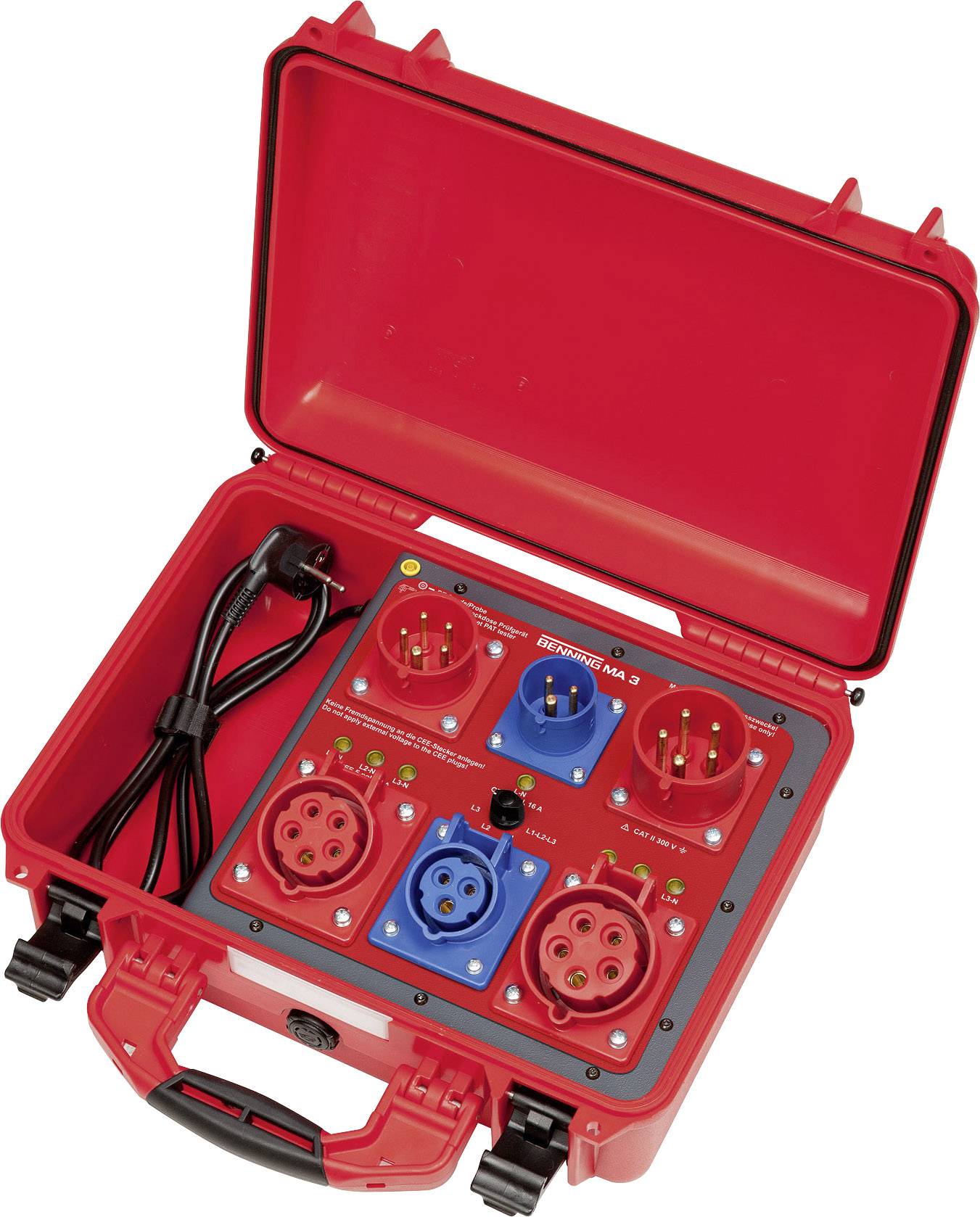 BENNING MA 3 Test lead adapter CEE connector (3-pin, 16 A), CEE connector (5-pin, 32 A), CEE connector (5-pin, 16 A), CEE plug