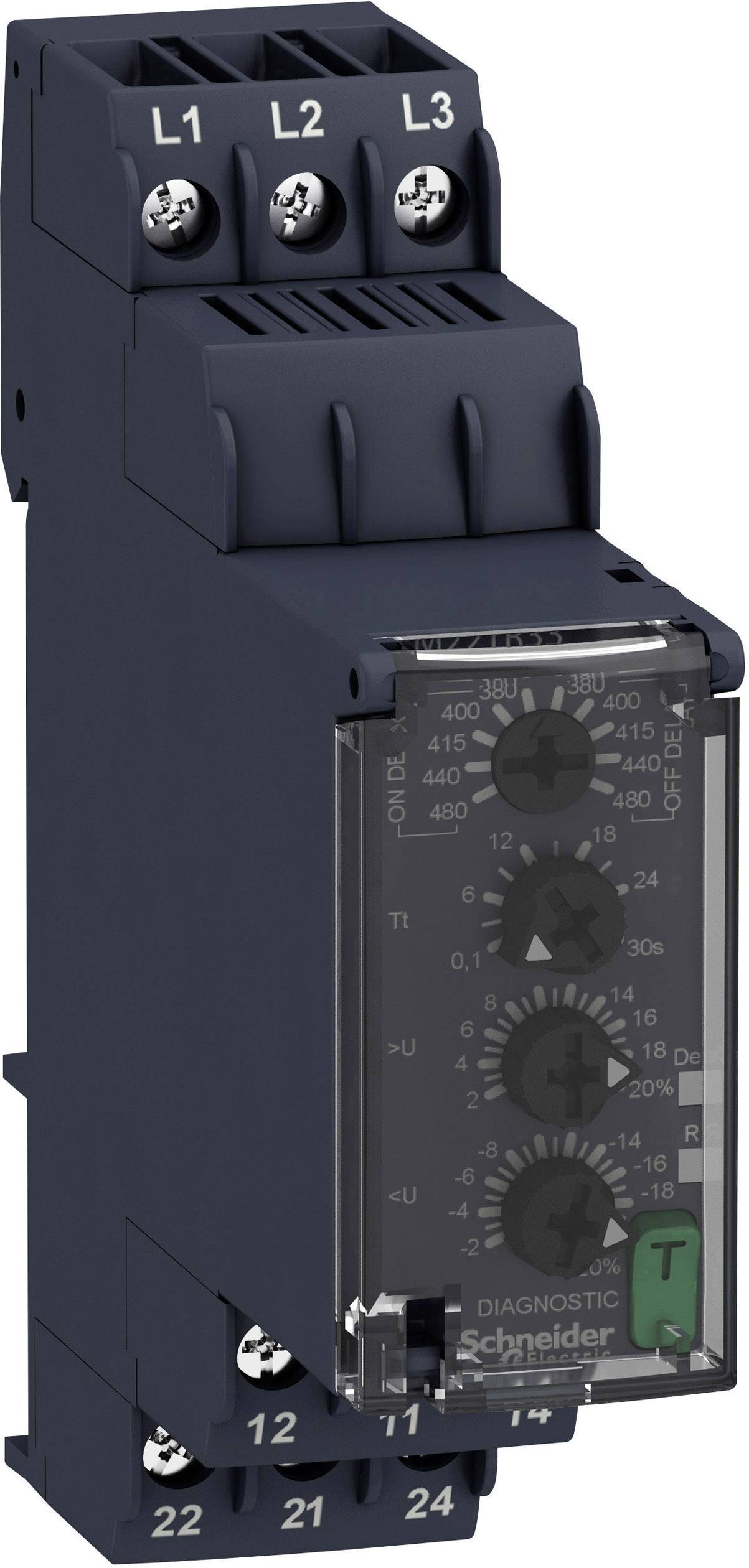 Monitoring relay 380, 380 - 480, 480 V DC, V AC 2 change-overs Schneider Electric RM22TR33 1 pc(s)
